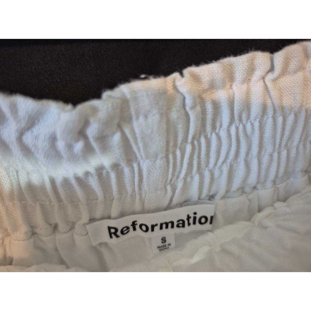 Reformation Mila White Linen Shorts Small - Picture 6 of 9